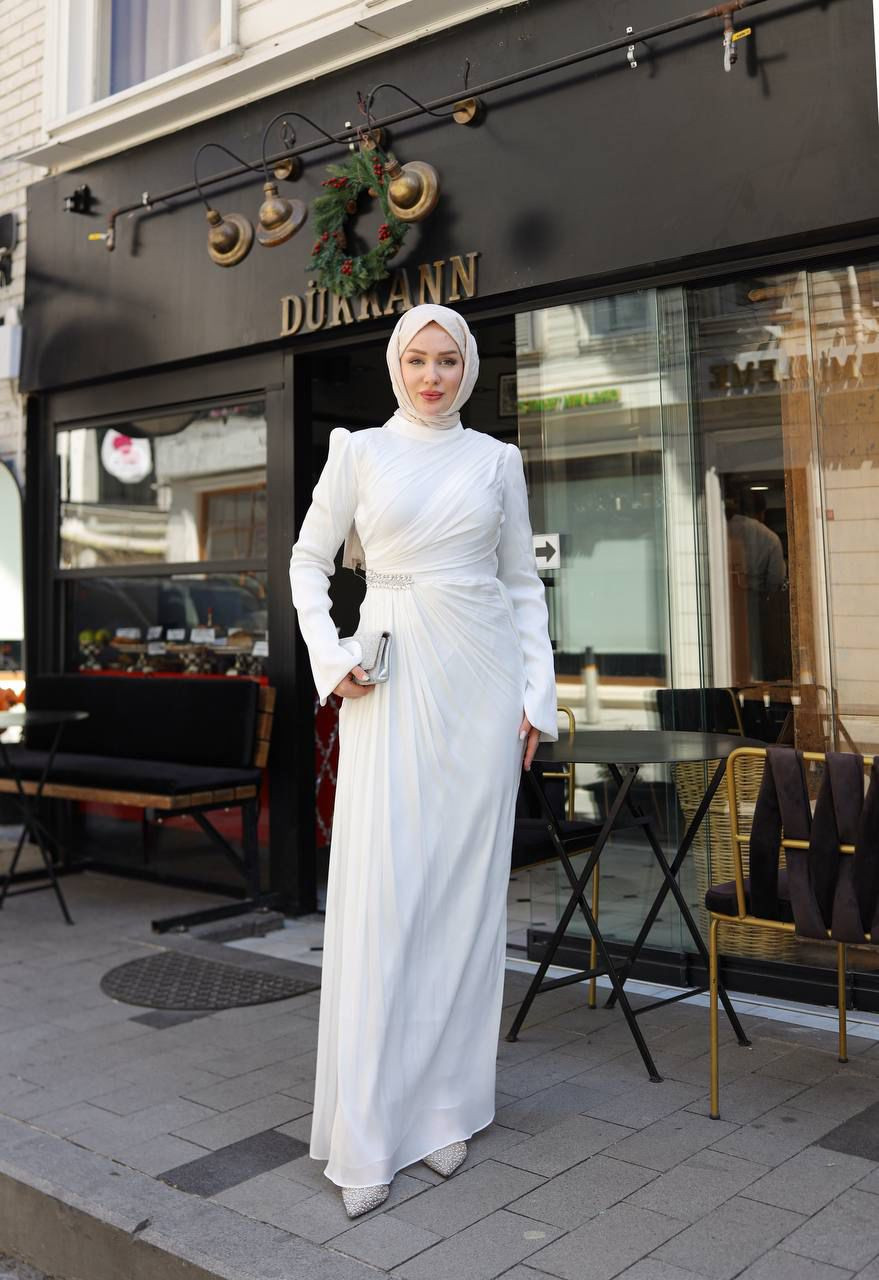 White Evening Dress